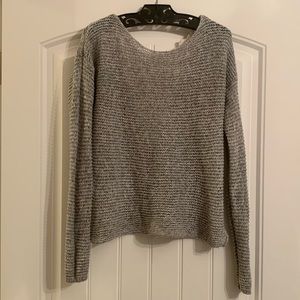 Hollister knit sweater crochet back